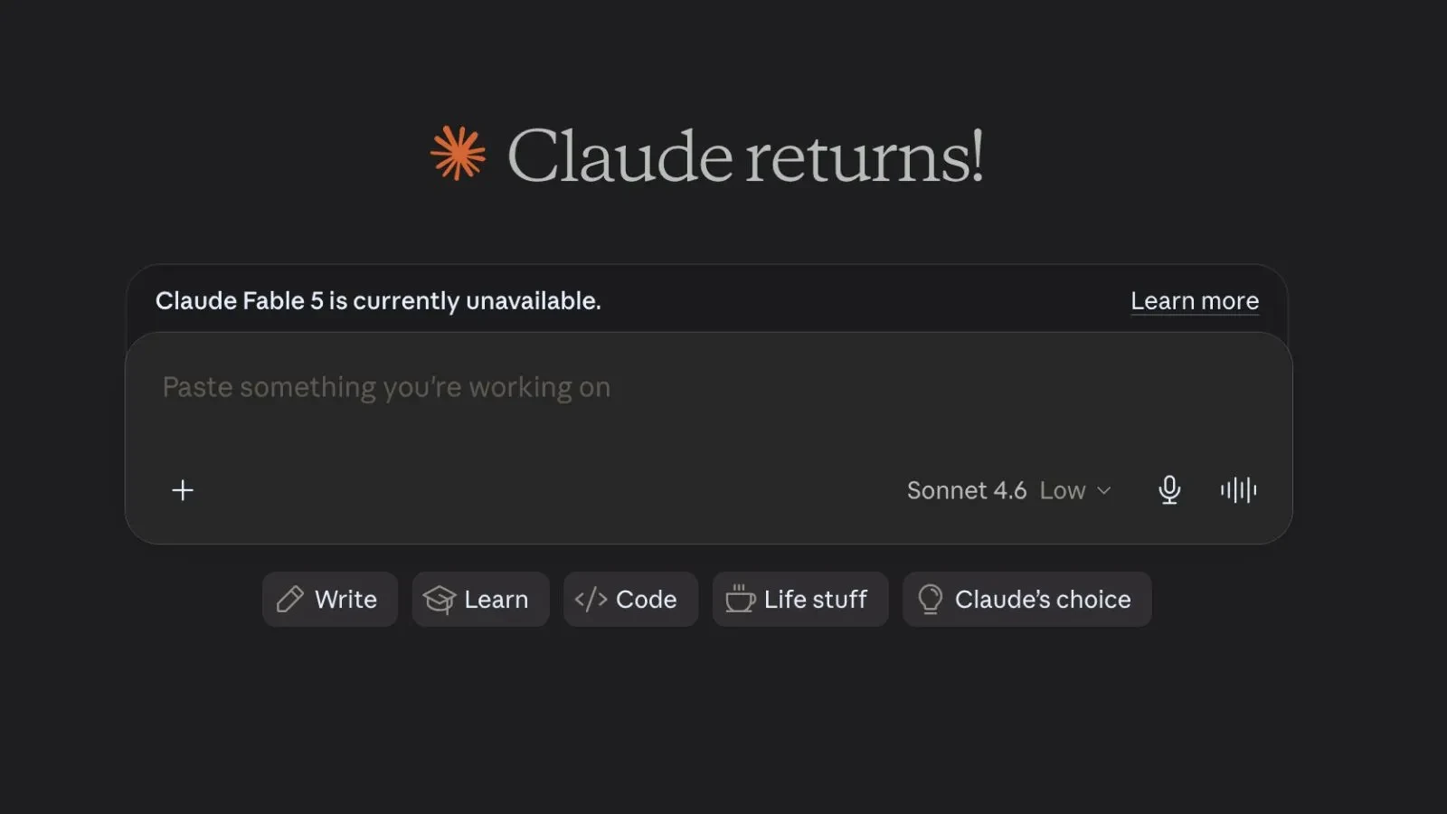 Claude Fable 5 Access Through July 19