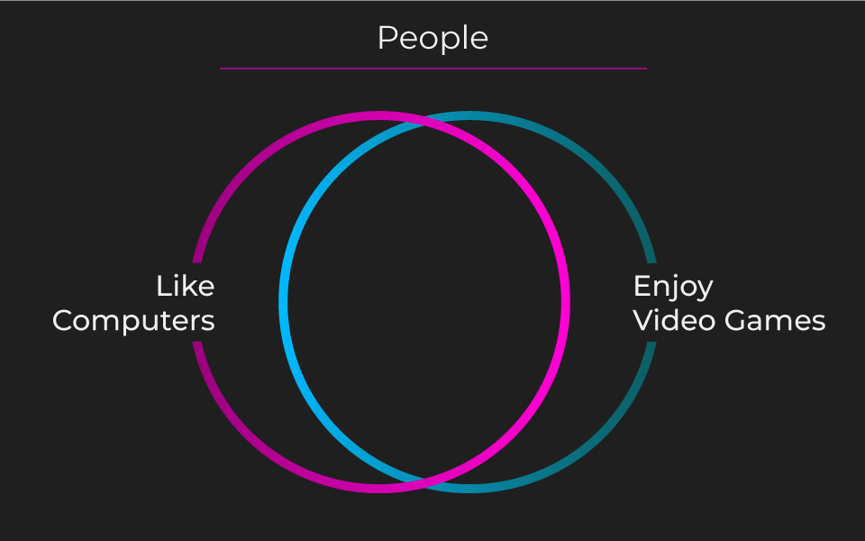 venn diagram of people who like computers and enjoy video games