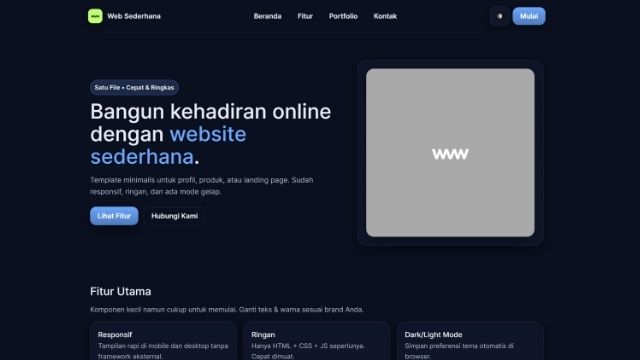 Basic Website 3 (Dark)