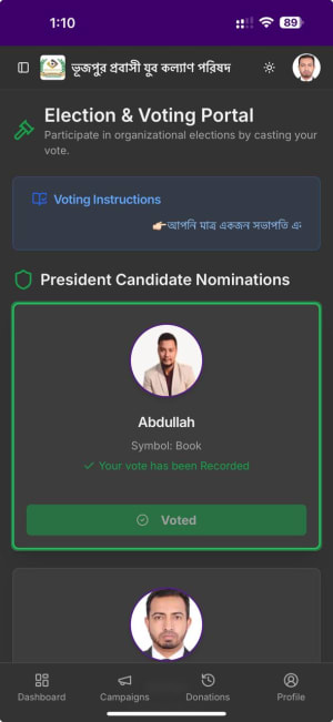 নির্বাচনে অংশগ্রহণ