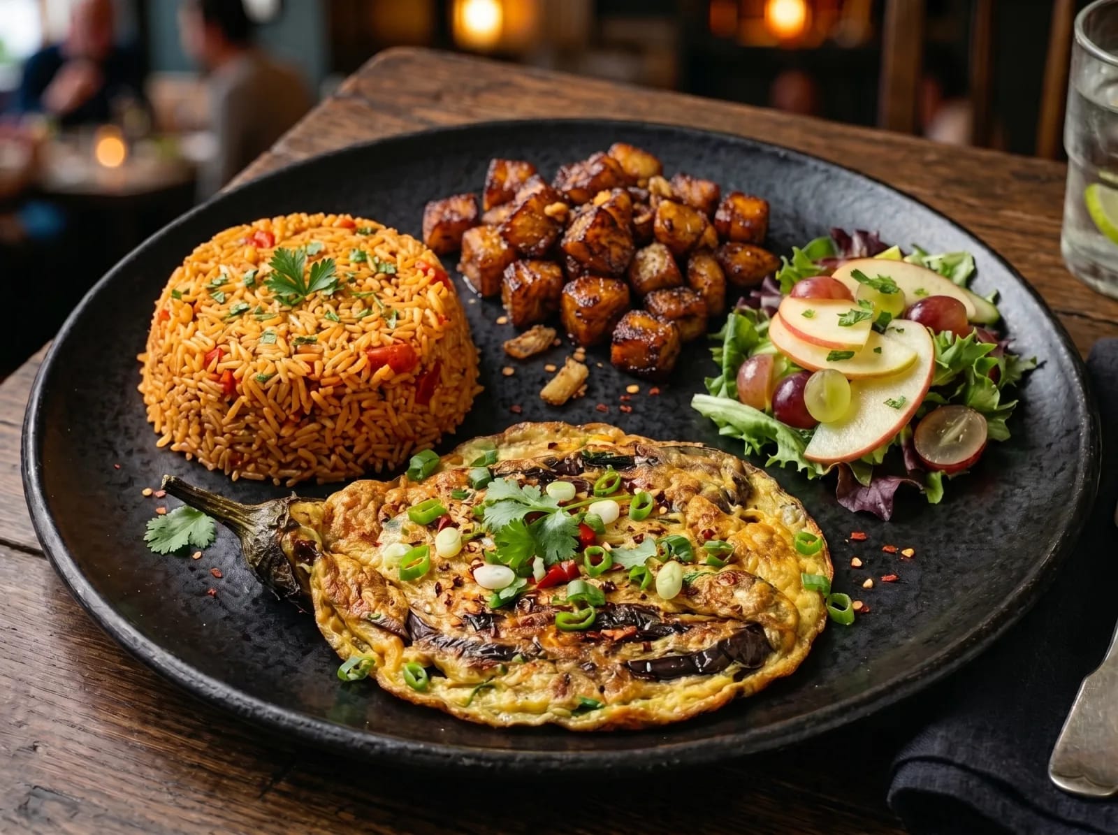 Eggplant Omelette Meal