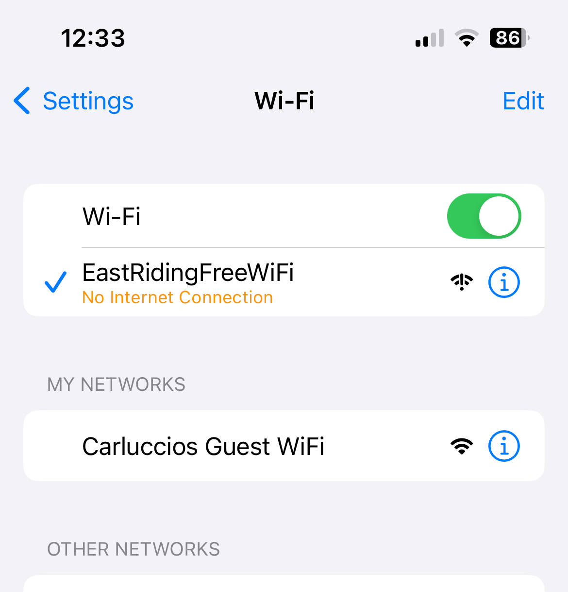 The free wi-fi in Beverley town centre does not work reliably