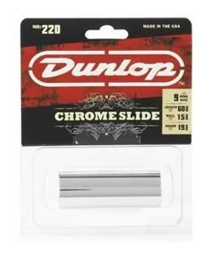 JIM DUNLOP (220SI) SLIDE METAL CHROME MED/M