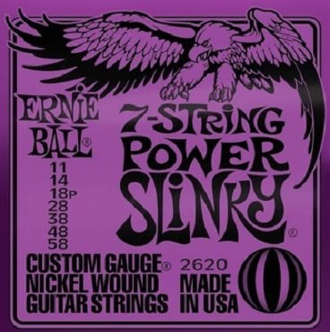 ERNIE BALL ( 2620) NICKL 7 POWER SLKY 11-14-18p-28-38-48-58