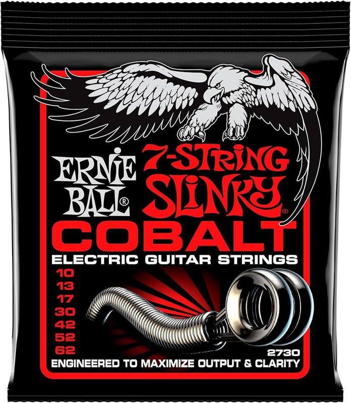 ERNIE BALL ( 2730) COBALT 7 SKN-T HVY -B SLINKY 10-13-17-30-42-52-62