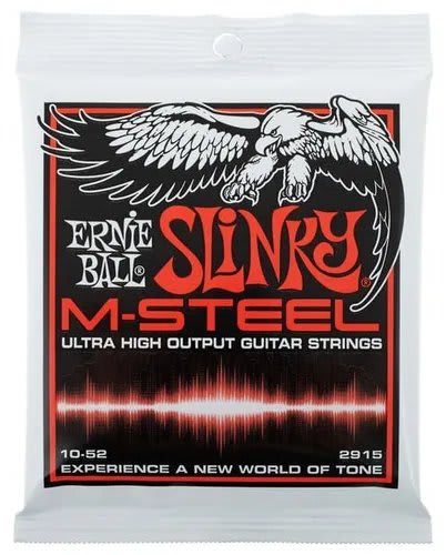 ERNIE BALL ( 2915) M-STEEL SLINKY SKN TOP/HVY BOTTOM 10-52