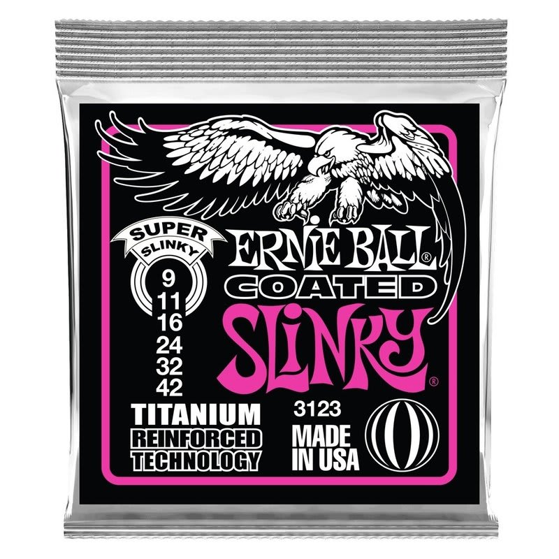 ERNIE BALL ( 3123) COATED SUPER SLINK Y 9-11-16-24-32-42