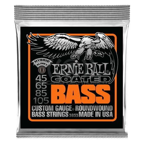 ERNIE BALL ( 3833) COATED BASS HYBRID SLINKY 45-65-85-105