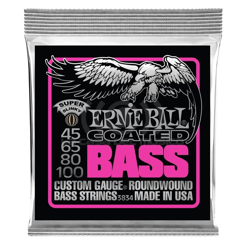ERNIE BALL ( 3834) COATED BASS SUPER SLINKY 45-65-80-100