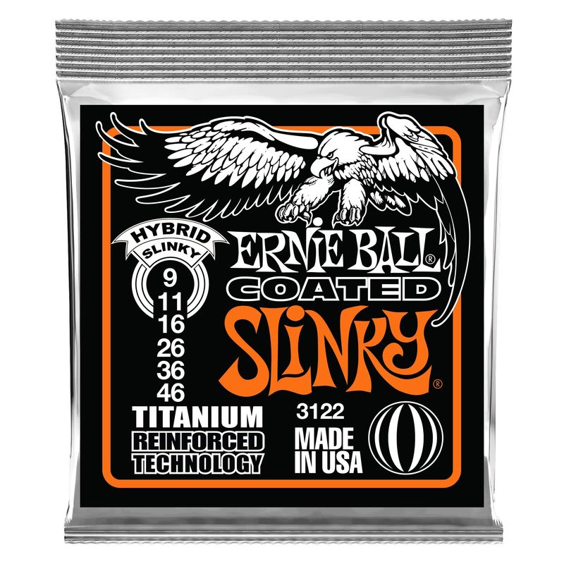 ERNIE BALL (3122) COATED HYBRID SLIN KY 9-11-16-26-36-46