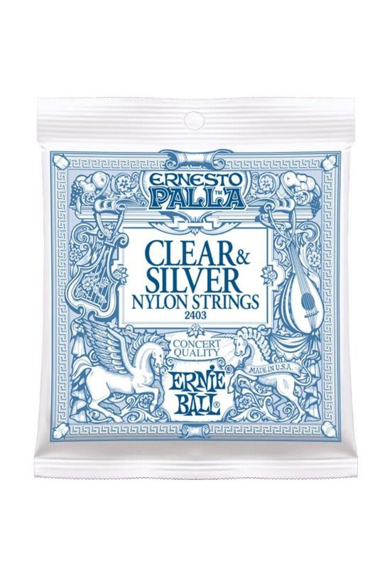 ERNIE BALL (2403) PALLA NYLON CLR/SLV 28-32-40-30-36-42 TENSION MEDIA