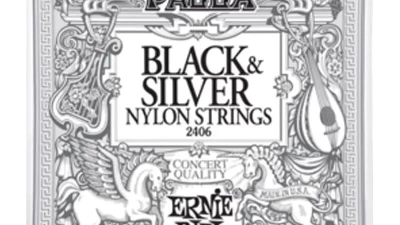 ERNIE BALL (2406) PALLA Black/Silver NYLON 28-32-40-30-36-42 TENSION MEDIA