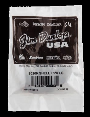 JIM DUNLOP (9020R) SHELL F/PK LG-12/BG