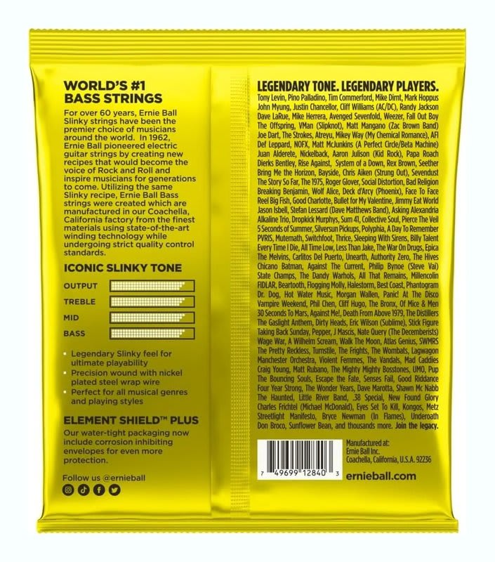 ERNIE BALL ( 2840) BASS POWER SLINKY 65-80-100-130