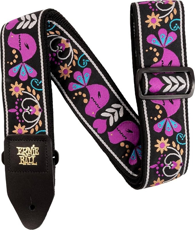 ERNIE BALL (P05331) Purple Bird Lupin Jacquard Strap