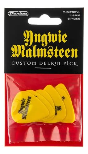 JIM DUNLOP (YJMP03YL) YNGWIE MALMSTEEN YELLOW-6/PLYPK