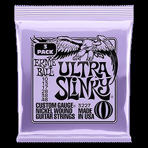 ERNIE BALL (3227) Ultra Slinky Nckl Wnd Elec Gtr Strings 3 Pk 10 48