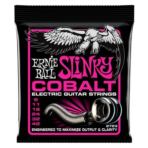 ERNIE BALL (3723) Super Slinky Cobalt Elec Gtr Strings 3 Pk 9 42