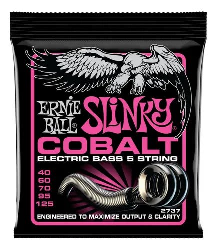 ERNIE BALL ( 2737) BASS 5 SUPER 40-60-70-95-125.SLINKY COBALT