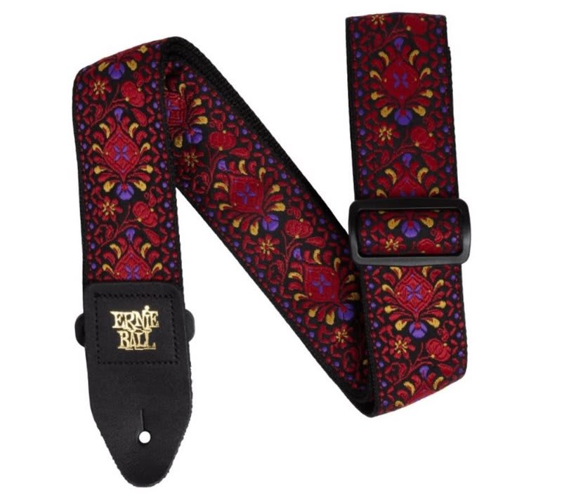 ERNIE BALL (P05369) Classic Jacquard Guitar/Bass Strap - Crimson Royal Bloom