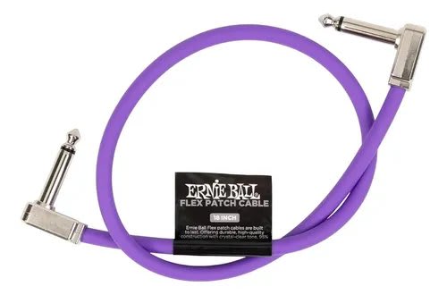 ERNIE BALL (P06449) Flex Patch Cable 18in - Purple - Single