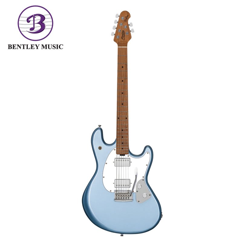 STERLING (SR50-FSV-M2) StingRay Guitar in Firemist Silver
