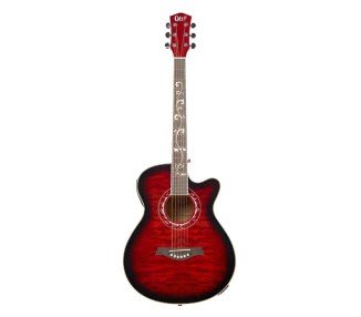 CREEP (MF150CE T.RED) 40 inch Top Linden ply - Back&Side Linden - Transp. RED Gloss EQ LC-5 c/funda