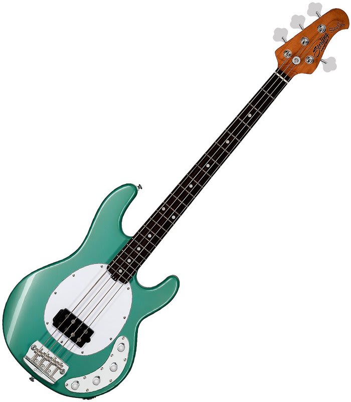 STERLING (RAY34-DGR-R2) StingRay in Dorado Green, Roasted Maple Neck