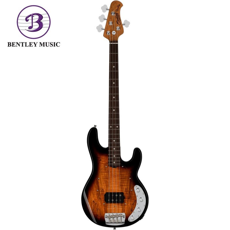 STERLING (RAY34SM-3TS-R2) StingRay RAY34 Spalted Maple 3-Tone Sunburst