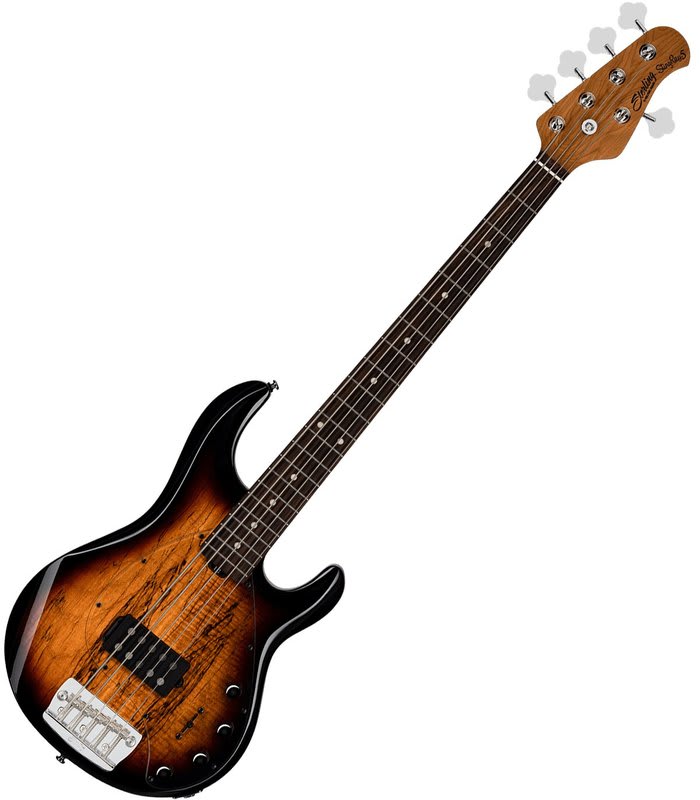 STERLING (RAY35SM-3TS-R2) StingRay 5 RAY35 Spalted Maple 3-Tone Sunburst