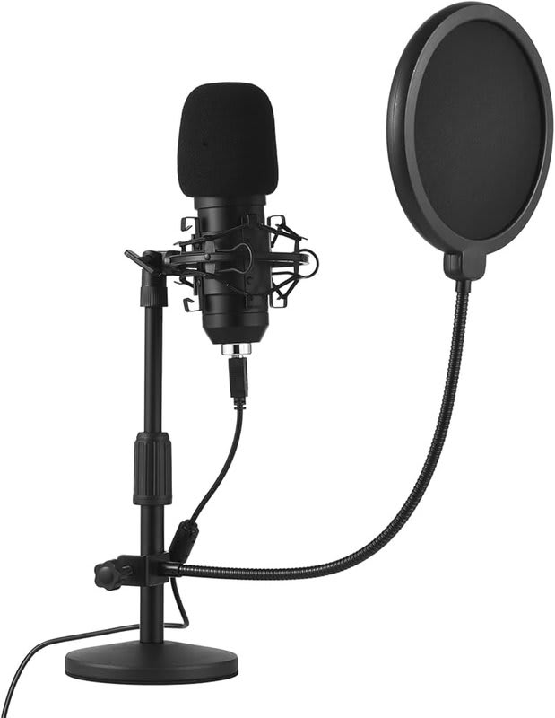 MAONO (AU-A03T) KIT MICROFONO - SOPORTE DE MESA - ANTIPOP - CABLE
