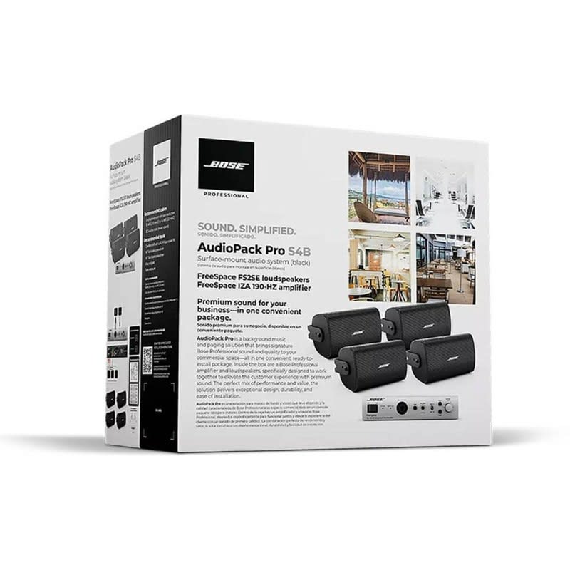 BOSE (892255-1110) KIT AUDIOPACK FS2SE PACK 4 UNIDADES FS2SE (PARED) + 1 UNIDAD IZA190-HZ NEGRO