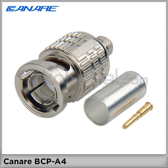 CANARE (BCP-A4) CONECTOR BNC CRIMPADO 75 OHM PARA CABLE LV-61S CABLE (TIPO RECTO)