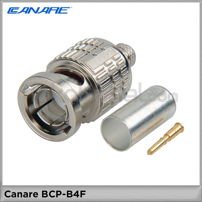 CANARE (BCP-B4F) CONECTOR BNC CRIMPADO 75 OHM PARA CABLE L-4CHD, L-4CFB, V-4CFB, 1505A, 1505ANH