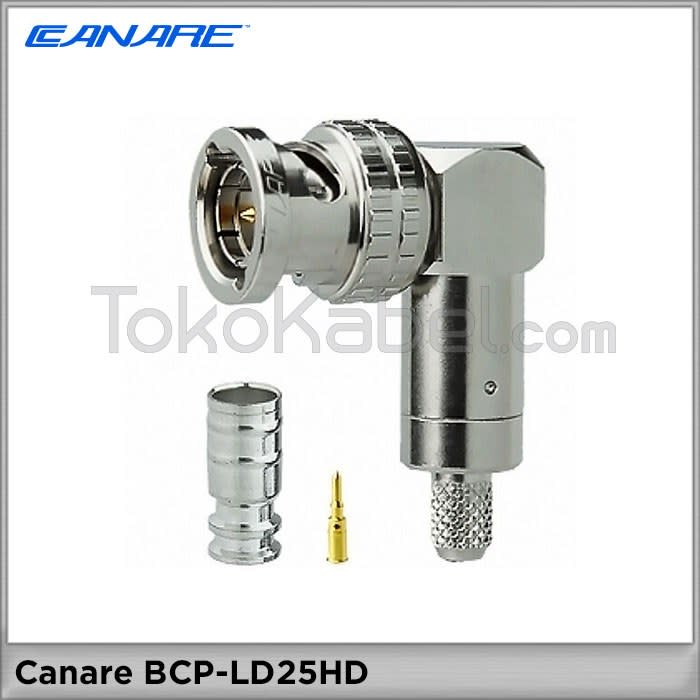 CANARE (BCP-LD25HD) CONECTOR BNC EN ANGULO RECTO 75 OHM PARA CABLE L-2.5CHD