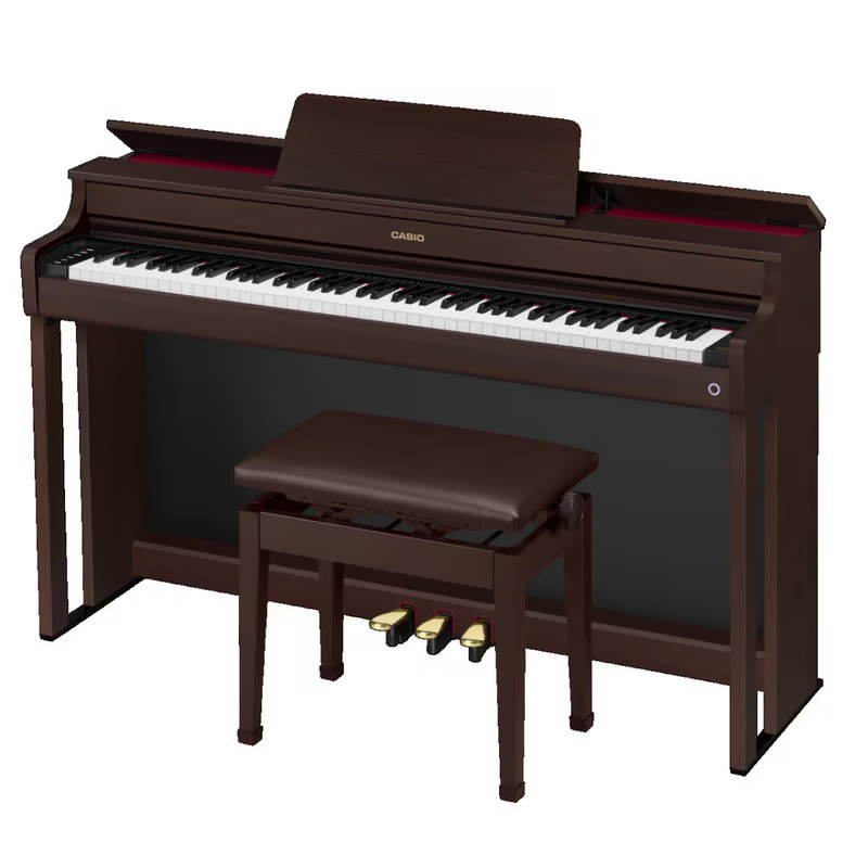 CASIO (AP-300BNC3) AP-300BNC2 PIANO DIGITAL 88 TECLAS C/MUEBLE BLUETOOTH 3 PEDALES Y BANQUETA CELIVIANO CAFE