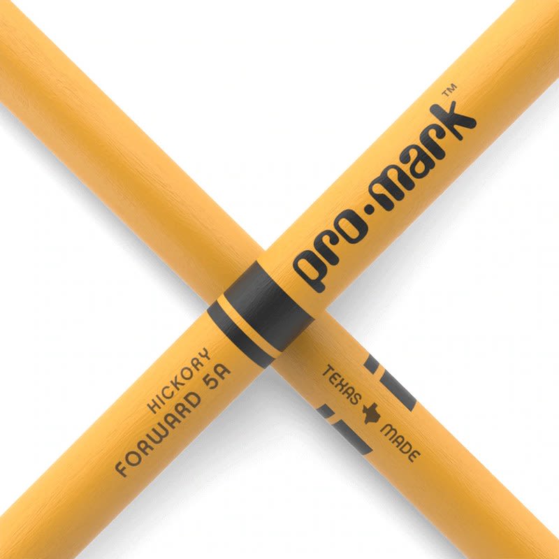 DADDARIO (TX5AW-YELLOW) PROMARK TX5AW-YELLOW PAR DE BAQUETAS 5A PUNTA MADERA HICKORY AMARILLO