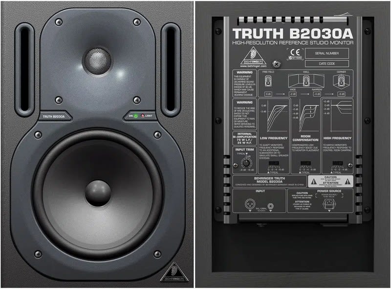 MUSIC TRIBE (B2030A) BEHRINGER MONITOR DE ESTUDIO B2030A ACTIVO DE 2 VIAS LF 6 3/4" AMPLIFICADOR 125W