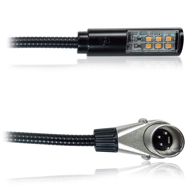 MUSIC TRIBE (LEDLAMP18) KLARK TEKNIK LAMPARA LED LEDLAMP18 CON MASTIL FLEXIBLE DE 45 CM Y CONECTOR XLR RECTO DE 4 PINES.