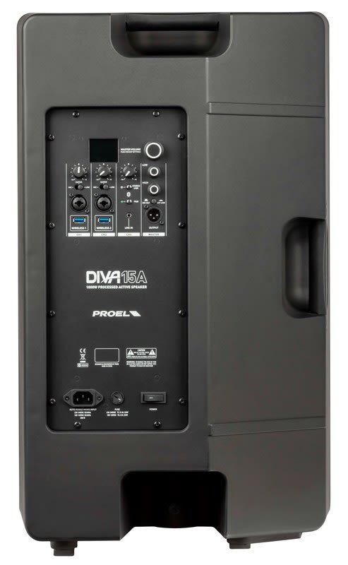 PROEL (DIVA15A) DIVA15A CAJA ACTIVA PROEL 15", 2 VIAS, 1000 WATTS, DSP, COVERTURA 90° X 60°, SERIE DIVA