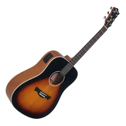 TAGIMA (TW-25 DSBS) TW-25 DSBS EQ GUITARRA ELECTROACUSTICA FOLK NEGRO SUNBURST OSCURO SATIN