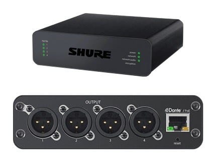 SHURE (ANI4OUT-XLR) ACCESORIO ANI4OUT-XLR CH INTERFAZ DE AUDIO EN RED CON CUATRO SALIDAS CONECTOR XLR CH