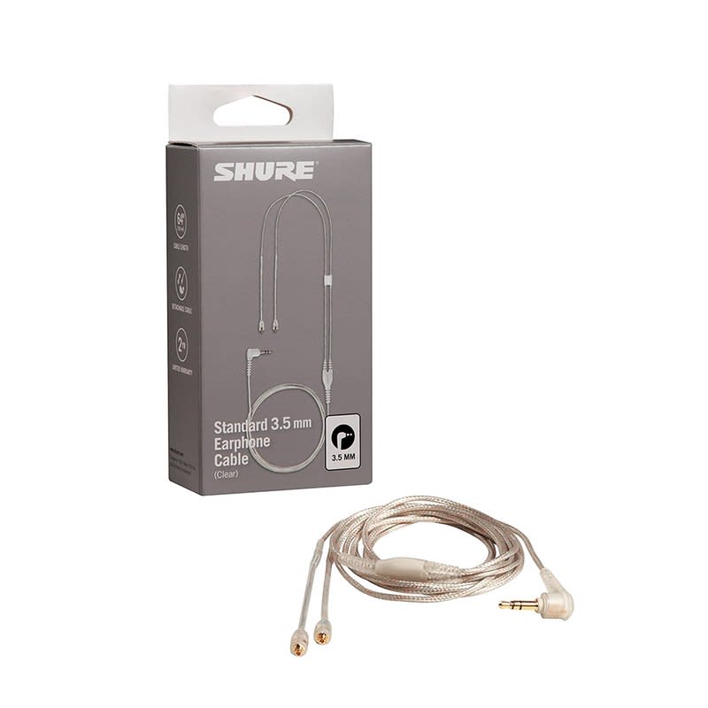 SHURE (EAC64CL) CABLE EAC64CL CABLE DE REPUESTO PARA AUDIFONOS INTRA AURALES DE 64 PULGADAS TRANSPARENTE