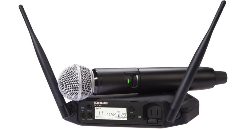 SHURE (GLXD24+/SM58-Z3) MICRÓFONO GLXD24+/SM58-Z3 SISTEMA INALAMBRICO DIGITAL CON MICROFONO VOCAL SM58 DE MANO