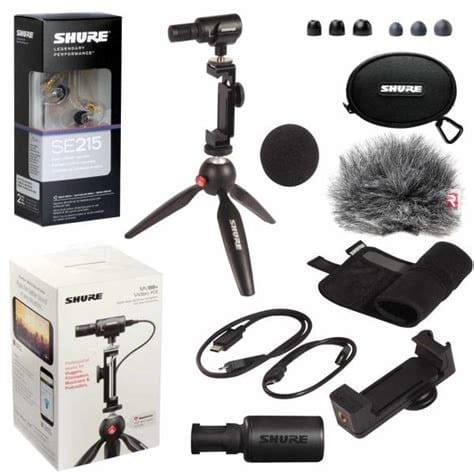 SHURE (MV88+SE215-CL) KIT MV88+SE215-CL MICROFONO DIGITAL ESTEREO DE CONDENSADOR + KIT DE VIDEO