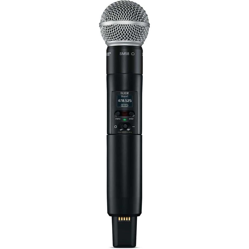 SHURE (SLXD2/SM58=-G58) TRANSMISOR SLXD2/SM58=-G58 TRANSMISOR DE MANO CON CAPSULA SM58 EN BANDA G58