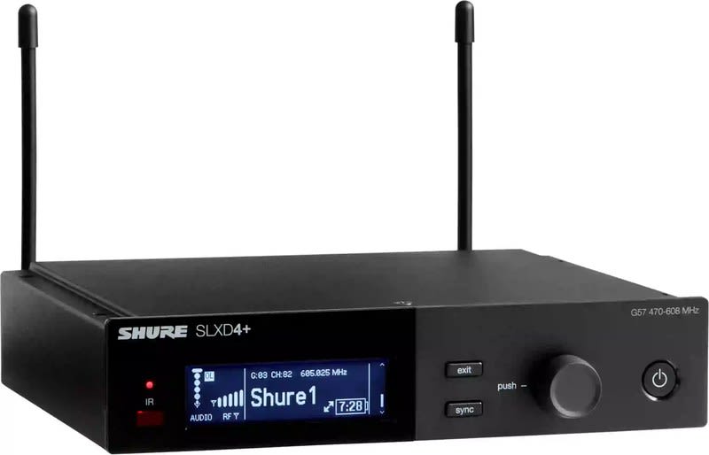 SHURE (SLXD4+=-G57) RECEPTOR SLXD4+=-G57 RECEPTOR INALAMBRICO DIGITAL SLXD+ BANDA G57