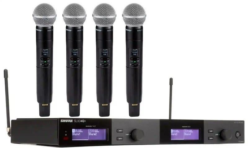 SHURE (SLXD4Q+=-G57) RECEPTOR SLXD4Q+=-G57 RECEPTOR DE CUATRO CANALES