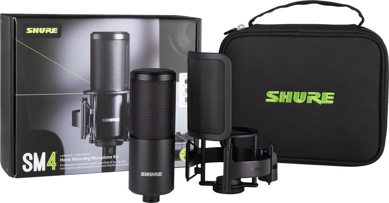 SHURE (SM4-K-KIT) KIT SM4-K-KIT KIT PARA MICRÓFONO DE GRABACION DOMESTICA/NEGRO
