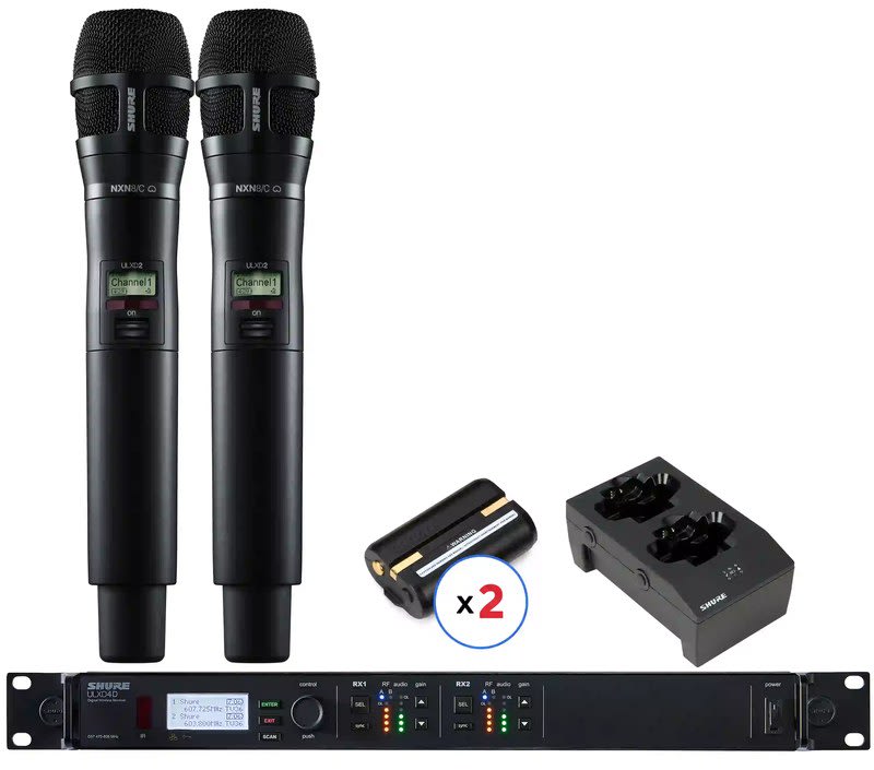 SHURE (ULXD4D=-G57) RECEPTOR ULXD4D RECEPTOR INALÁMBRICO DUAL EN FRECUENCIA G57